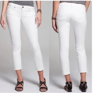 🛼🐠Paige Kiley Crop Jeans Optic White Denim 25